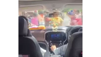 Mamata Banerjee on her way as people gather outside her car (Photo/Abhishek Banerjee/facebook)