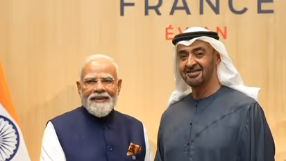 Prime Minister Narendra Modi and UAE President Mohamed bin Zayed Al Nahyan (Photo/ANI)
