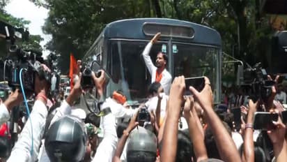 ABVP holds protest march from the Old Vidhan Sabha to the New Vidhan Sabha in Ranchi (Photo/ANI)