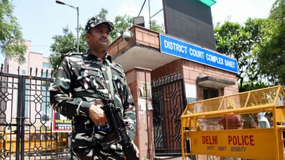 Visuals outside Saket Court (File Photo/ANI)