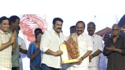 Keralam CM VD Satheesan and actor Mohanlal (Photo/ANI)