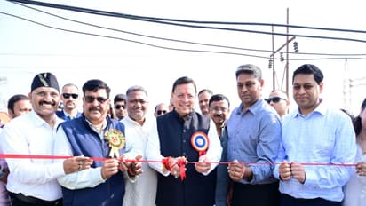 Uttarakhand CM Pushkar Singh Dhami inaugurates an Open Gym (Photo/ANI)