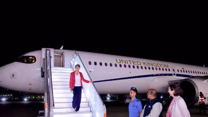 British Foreign Secretary Yvette Cooper arrives in New Delhi during her first official visit to India. (Photo: X/@MEAIndia)