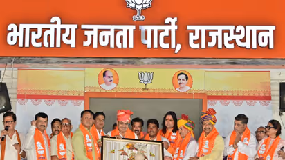 Rajasthan CM Bhajanlal Sharma and BJP leaders celebrate at party office in Jaipur (Photo/Rajasthan BJP)