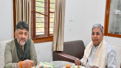 Deputy CM DK Shivakumar with CM Siddaramaiah (Photo/@DKShivakumarI)