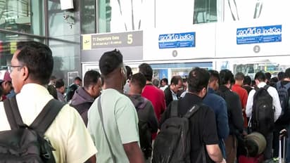Stranded Passengers outside an Airport (Photo/ANI)