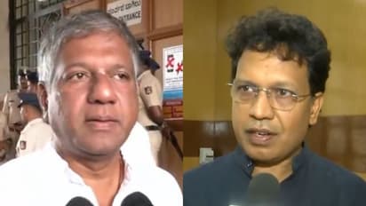 BJP MLA Bharat Shetty Y (R) and BJP MLA Arvind Bellad (L) (Photo: ANI)
