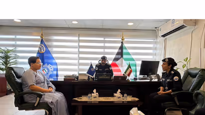 Ambassador Paramita Tripathi visiting the central mortuary of Kuwait (Photo/X@indembkwt)