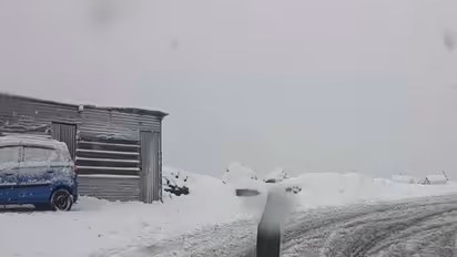 Snowfall in higher reaches of Himachal Pradesh (Photo/ANI)