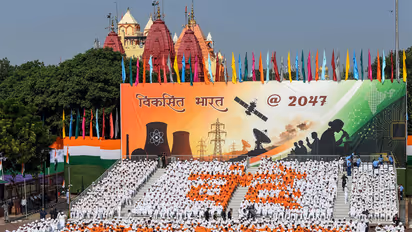 A glimpse of the full-dress rehearsal ahead of the 80th Independence Day celebrations (Photo/ANI)