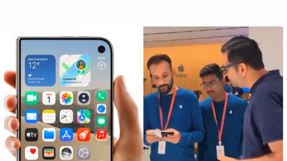 Apple iPhone Duo, customers at Delhi's Saket store (Photo/Apple), (Photo/ANI)
