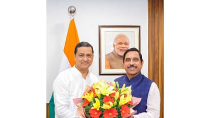 Anil Baluni meets Union Education Minister Pralhad Joshi in Uttarakhand (Photo/X/@anil_baluni)