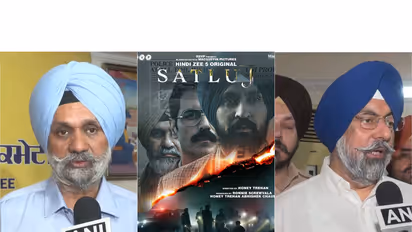 DSGMC General Secretary Jagdip Singh Kahlon, 'Satluj' poster, DSGMC President Harmeet Singh Kalka(Photo/ANI/ Instagram/@@ZEE5/ANI)