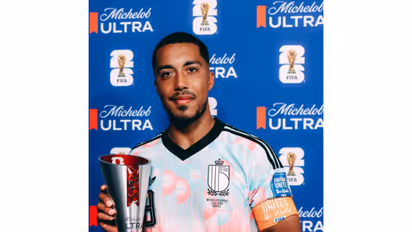 Youri Tielemans with his Player of the Match award. (Photo: @belgianreddevils Instagram)