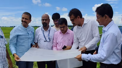 6-member team of AAI conducts preliminary feasibility survey in Assam’s Majuli (Photo/ANI)