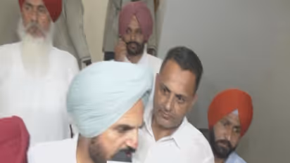 Punjab Congress leaders after meeting Channi (Photo/ANI))