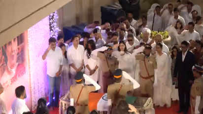 Asha Bhosle's mortal remains at her residence (Photo/ANI)