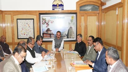 Himachal Pradesh CM Sukhvinder Singh Sukhu reviewing the functioning of the Technical Education department. (Photo/ANI)