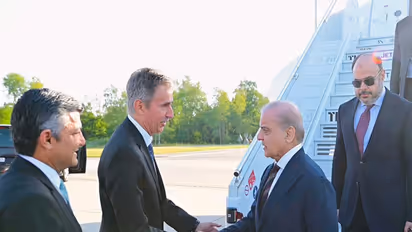 Pakistan Prime Minister Muhammad Shehbaz Sharif arrrives in Zurich (Photo/X/@PakPMO)