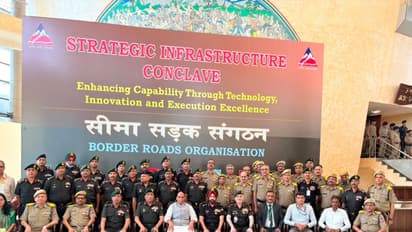 Defence Minister Rajnath Singh at srategic Infrastructure Conclave (Photo/ANI)