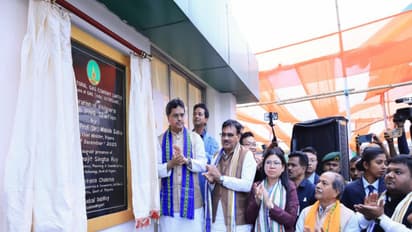 Tripura CM Manik Saha inaugurates newly established Khilpara CNG Station. (Photo/ANI)