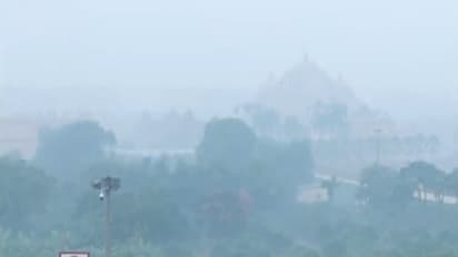 Visuals from near Akshardham Temple on Monday morning. (Photo/ANI)