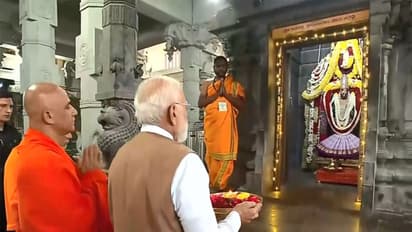 PM Modi inaugurates Sri Guru Bhairavaikya Mandira (Photo/ANI)