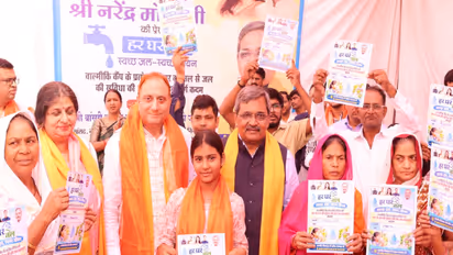 Mayor of Delhi Pravesh Wahi inaugurated the ‘Har Ghar Nal Yojana’ (Photo /ANI)