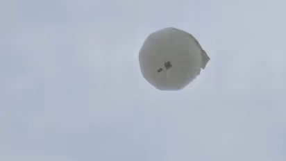 Visuals of aerostat with camera deployment (Photo/ANI)
