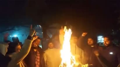 ABVP protests at JNU campus over slogans against PM Modi, Amit Shah (Photo/ANI)