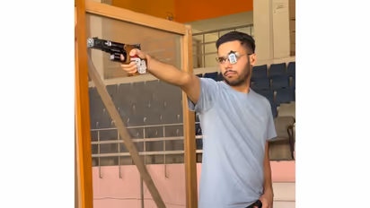 India shooter Udhayveer Sidhu during training session (Image: NRAI media)