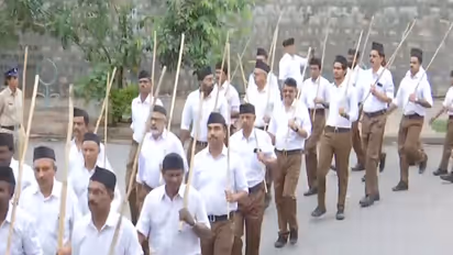 RSS holds route marches across Bengaluru (Photo/ANI)