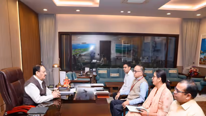Union Minister JP Nadda reviews fertiliser department preparedness (Photo/X/@JPNadda)