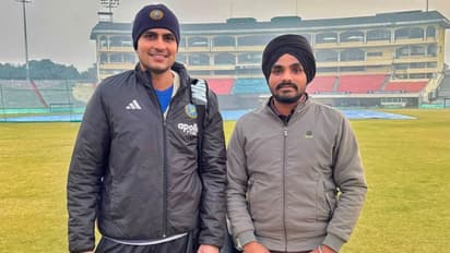 Shubman Gill with Kirandeep Singh (Image: Sher-e-Punjab T20 League media)