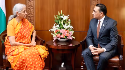 Finance Minister Nirmala Sitharaman meets his Nepali counterpart Swarnim Wagle in New Delhi (Photo/X/@FinMinIndia)