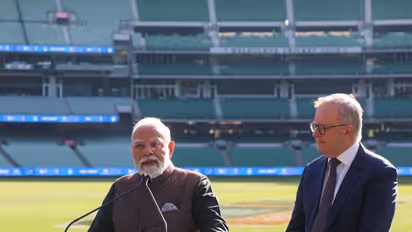 Prime Minister Narendra Modi speaks at the Melbourne Cricket Ground (MCG). (Photo: X/@MEAIndia)