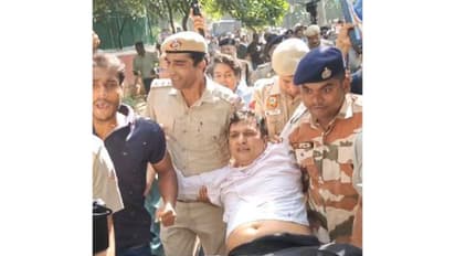 Aam Aadmi Party (AAP) Delhi president Saurabh Bhardwaj detained by Delhi police (Photo/X/ @Saurabh_MLAgk)