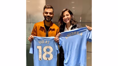 Virat Kohli and Anushka Sharma (Image source: Manchester City)