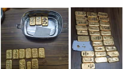 Gold bars seized in DRI operation (Photo/Finance Ministry)