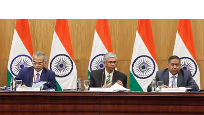 P Kumaran, Ministry of External Affairs Secretary (East) (Centre) (Photo/ANI)