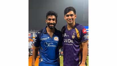 Cricketers Kartik Tyagi and Jasprit Bumrah (Image source: Kartik's Instagram)