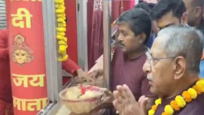 Nagaland Governor Nand Kishore Yadav offers prayers at Patan Devi temple (Photo/ANI)