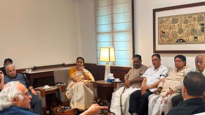 several opposition parties met in the chamber of Leader of Opposition (LoP) Mallikarjun Kharge chamber (Photo/@IYC)