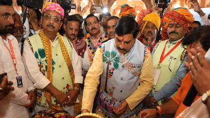 MP CM Mohan Yadav along with ministers offered prayers at Bhilat Dev temple in Barwani. (Photo / X @CMMadhyaPradesh)