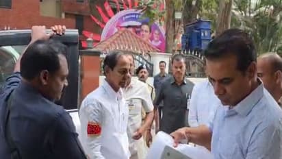 Bharat Rashtra Samithi (BRS) Chief and former Chief Minister of Telangana K Chandrashekar Rao at his farmhouse (Photo/ANI)