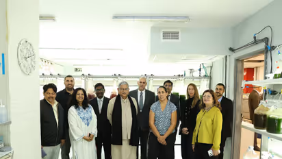 Union Minister Lalan Singh visits Israel to participate in Blue Food Security Summit (Photo/X/@LalanSingh_1)