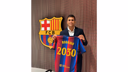 Rodri. (Photo: @FCBarcelona X)