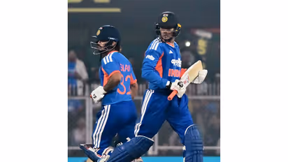 India's Ishan Kishan (left) and Abhishek Sharma (right) (Photo: ANI)