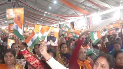 People gather early ahead of PM Modi's visit to Nadia, West Bengal (Photo/ANI)