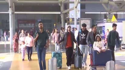 Visuals from outside the Delhi Airport (Photo/ANI)